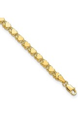 exquisite small double sided heart childrens bracelet